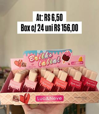 Brilho labial formato de picolé ( cores sortidos )