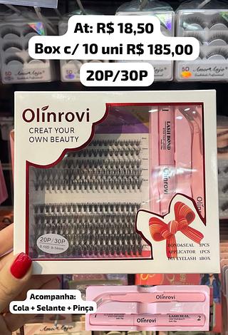 Kit Cílios Tufinho/ Cola/Selante/Pinça *20P/30P*