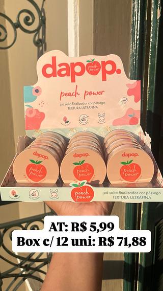 Pó solto finalizador cor pêssego - Dapop