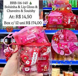 Bolsinha & Lip gloss bobbi rara (cores variadas)