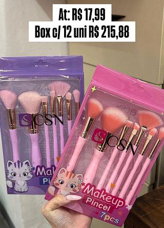 Kit de pincel c/7 peças - cores sortidos