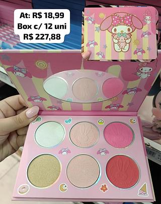 Paleta de Blush e Iluminador My Melody Jummy Ju