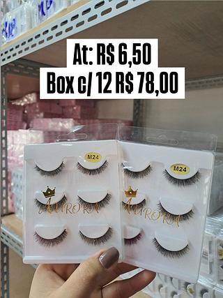 Kit com 3 Cílios Aurora m24