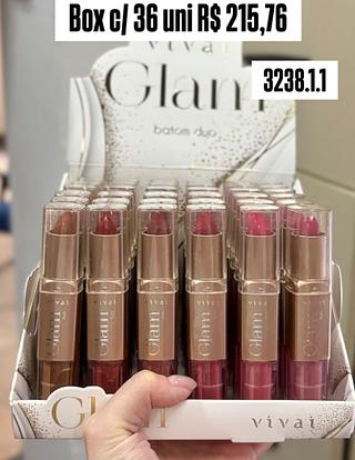 Batom duo e líquido GLAM ( COR SORTIDOS )