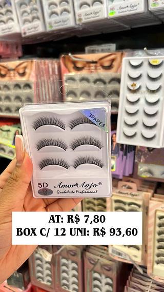 Cílios postiços 3 pares 5D-12 - Amor anjo