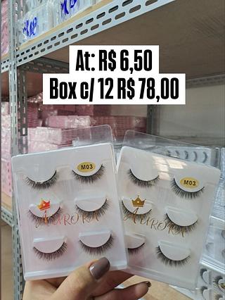 Kit com 3 Cílios Aurora m03