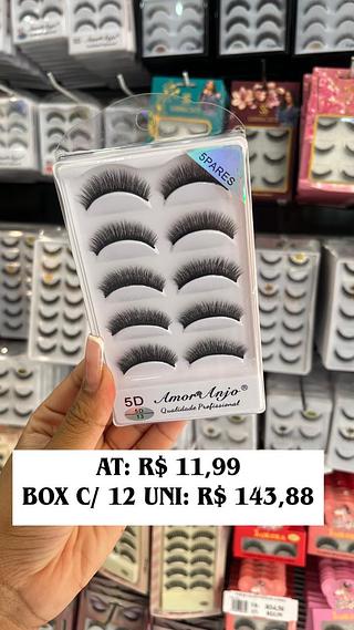 Cílios postiços 5 pares 5D- 13 - Amor Anjo