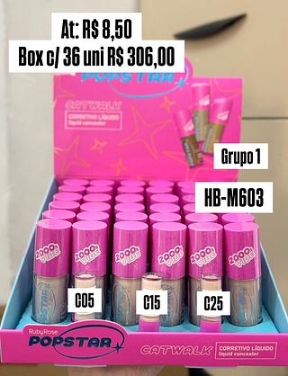 Corretivo líquido catwarlk pop star ( CORES SORTIDOS )