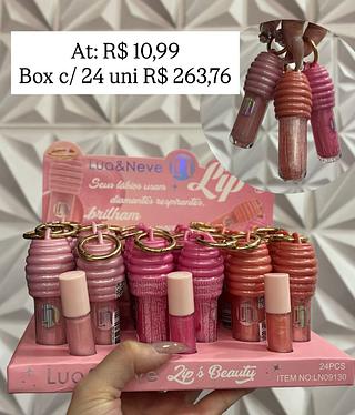 Lip gloss chaveiro honey rosa