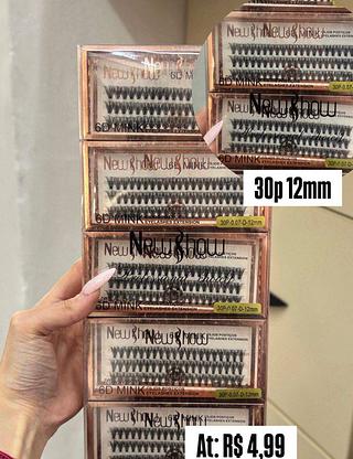 Cílios postiços eyelash extension 12mm - New How
