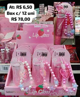 Lip Gloss 3 em 1 morango 🍓