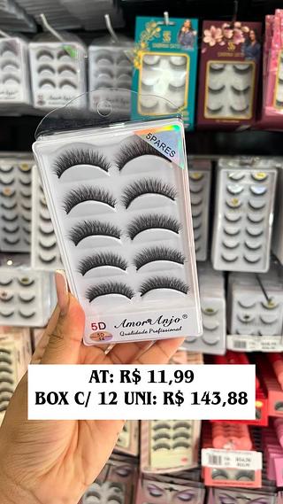 Cílios postiços 5 pares 5D- 14 - Amor Anjo