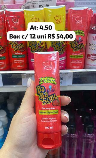 Sabonete Liquido Cheirinho de Chiclete Morango 100ml