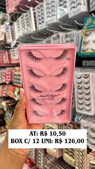 Cílios postiços 5 pares efeito gatinho Sl 05 - Amor e Anjo