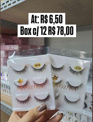 Kit com 3 Cílios Aurora m18