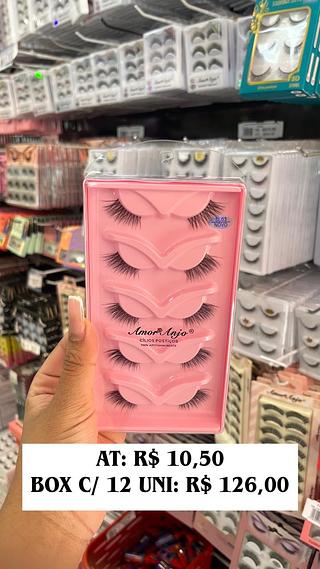 Cílios postiços 5 pares efeito gatinho Sl 03 - Amor Anjo