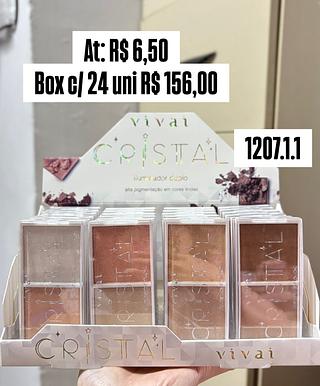 Paleta de iluminador duplo cristal ( cores sortidos )