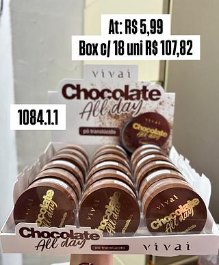 Pó solto translucido chocolate all day Vivai