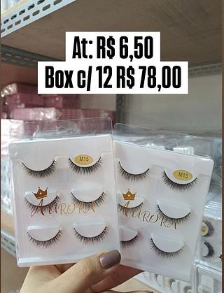 Kit com 3 Cílios Aurora m15