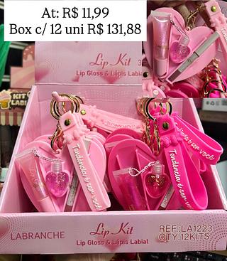 lip gloss lapis labial c/ chaveiro labranche ( cores sortidas)