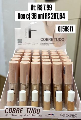 Corretivo líquido cobre tudo ( cores sortidos )