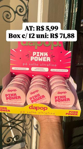 Pó solto ultra fino pink power - Dapop