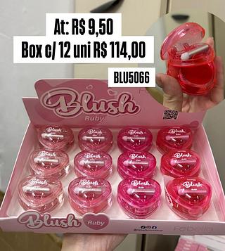 Blush cremoso ruby coração ( cores sortidos )