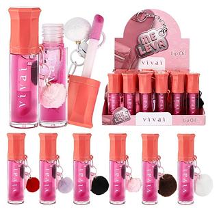 Lip Oil com chaveiro Pompom