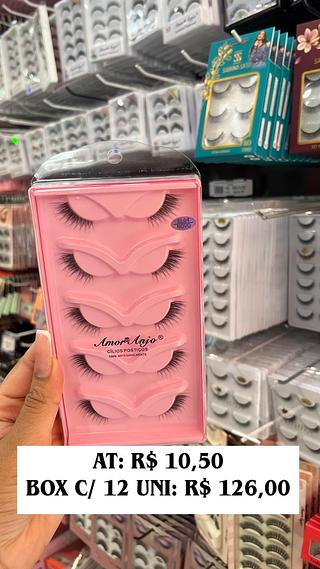 Cílios postiços 5 pares efeito gatinho Sl 04 - Amor Anjo