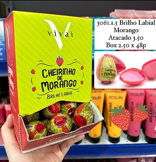 Brilho Labial Cheirinho de Morango Vivai