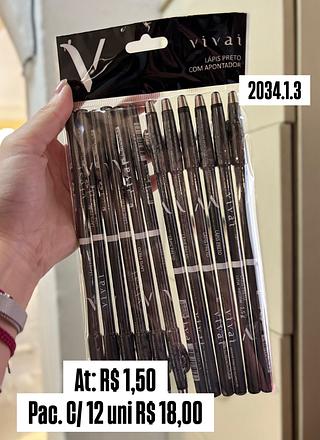 Lápis de olho preto com apontador