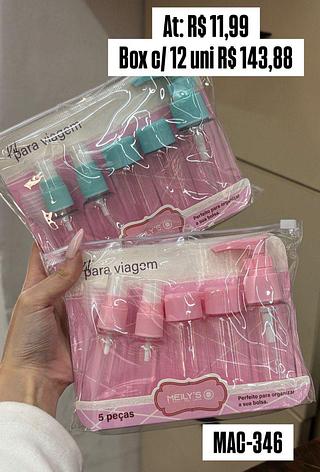 Kit para viagem 5 peças- cores sortidos