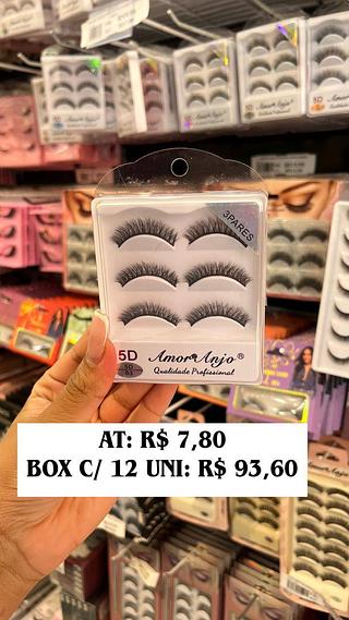 Cílios postiços 3 pares 5D-03 - Amor anjo