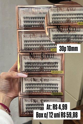 Cílios postiços eyelashes extension 10mm - New How