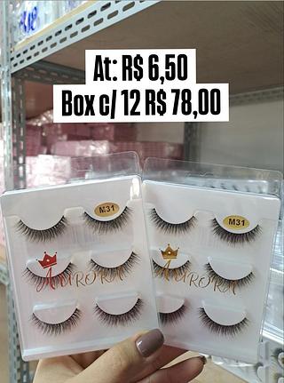 Kit com 3 Cílios Aurora m31