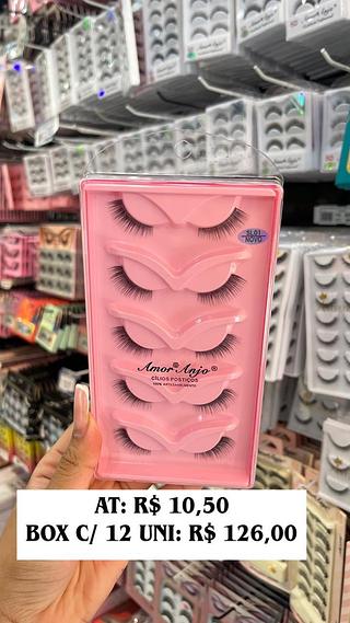 Cílios postiços 5 pares efeito gatinho Sl 01 - Amor Anjo
