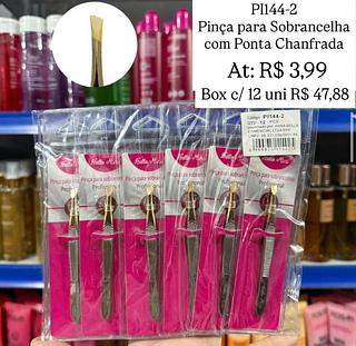 Pinça para sobrancelha ponta chanfrada