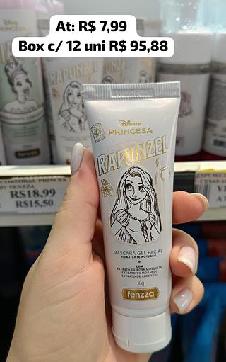 Máscara Gel Facial Hidratante Noturno Rapunzel Disney