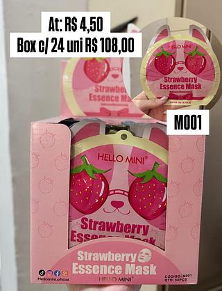 Máscara facial morango