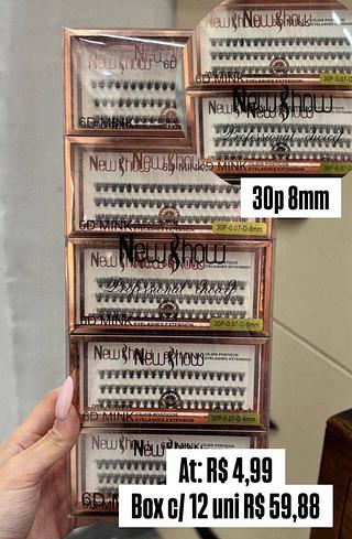 Cílios postiços eyelash extension 8mm - New How