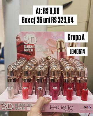 Lip gloss labial 3D ( cores sortidos )