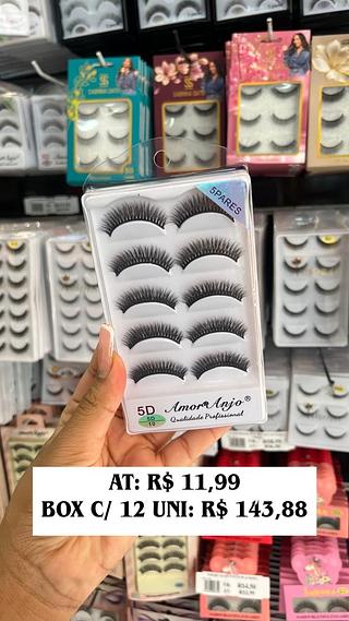 Cílios postiços 5 pares 5D- 19 - Amor Anjo