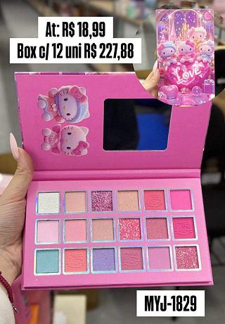 Paleta de Sombra de 18 cores Love Hello Kitty