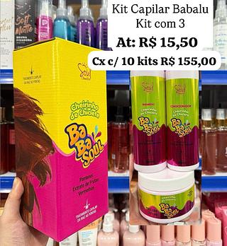 Kit capilar com 3 babalu Tutti frutti Soul