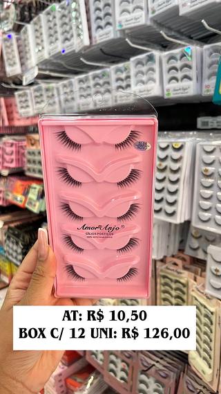 Cílios postiços 5 pares efeito gatinho Sl 06 - Amor Anjo