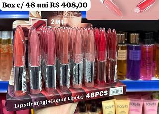 Batom & Lip gloss 2 em 1 - cores sortidos