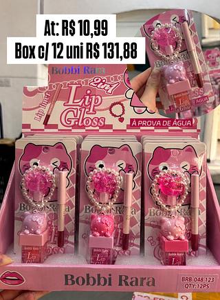 Lip gloss 2 em 1 bobbi rara (cores variadas)