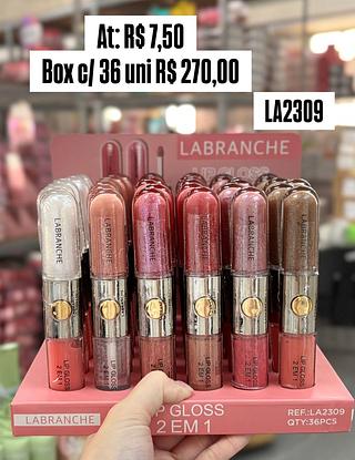 Lip gloss 2 em 1 ( cores sortidos )