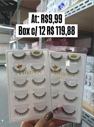 Kit com 5 Cílios Aurora m38