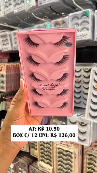 Cílios postiços 5 pares efeito gatinho Sl 07 - Amor Anjo